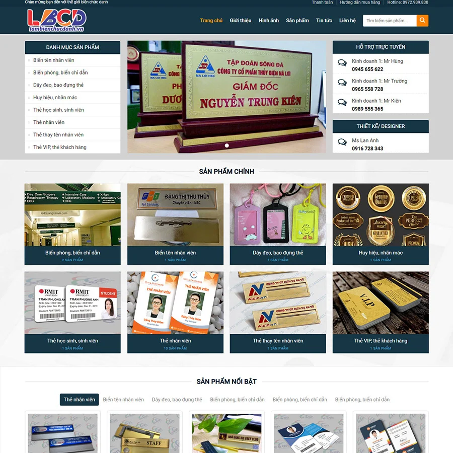 Mẫu thiết kế web biển quảng cáo
