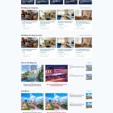 Mẫu thiết kế web đăng tin bất động sản