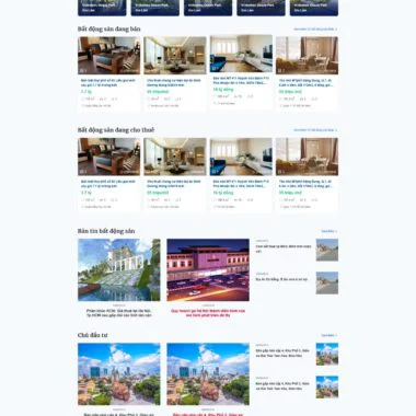 Mẫu thiết kế web đăng tin bất động sản