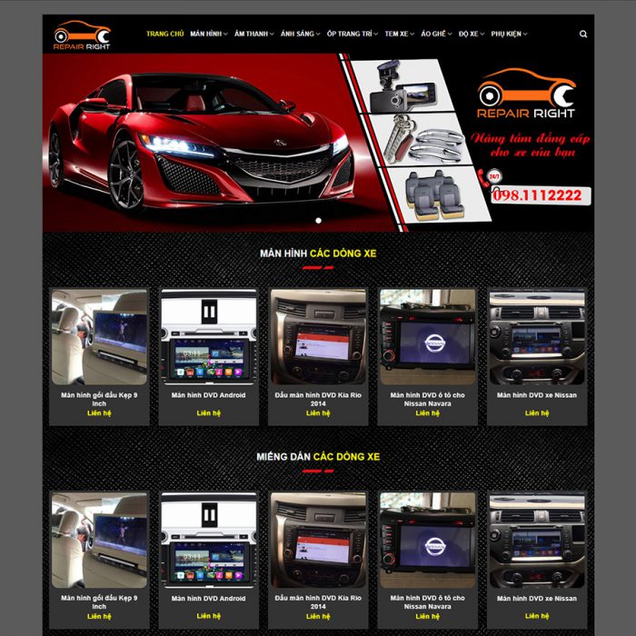 Thiết kế web bán đồ chơi xe ô tô