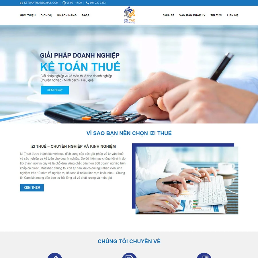 Mẫu thiết kế web công ty kế toán