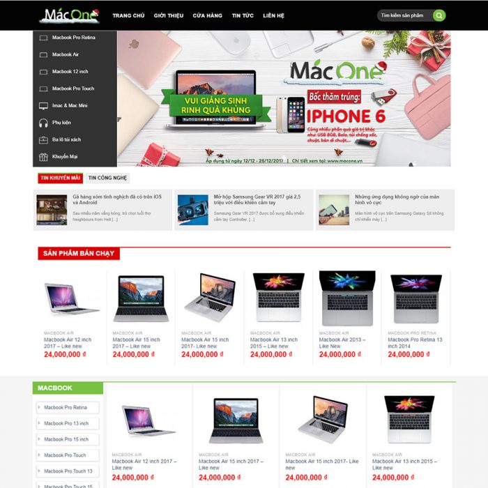 Thiết kế web bán laptop
