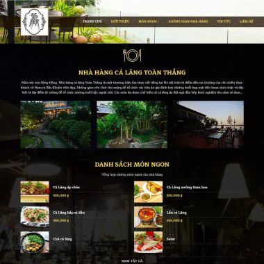 Thiết kế web nhà hàng
