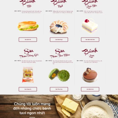 Mẫu thiết kế web bán bánh ngọt - New