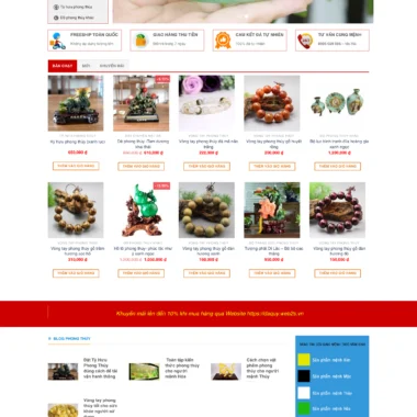Mẫu thiết kế web bán đá quý
