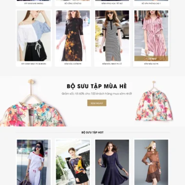 Mẫu thiết kế web bán hàng thời trang