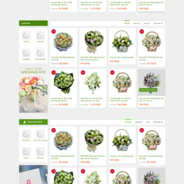 Mẫu thiết kế web bán hoa tươi