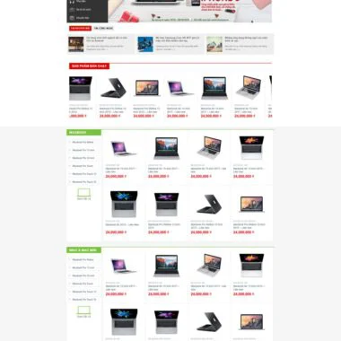 Mẫu thiết kế web bán laptop