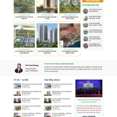 Mẫu thiết kế web bất động sản