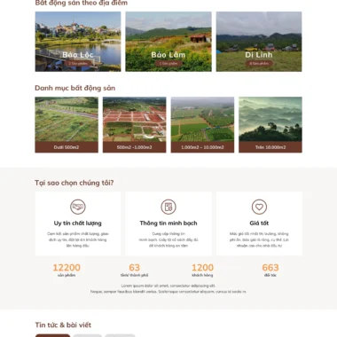 Mẫu thiết kế web bất động sản