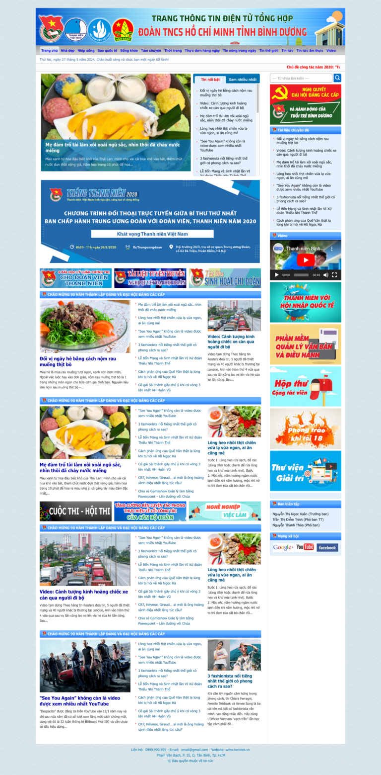 Mẫu thiết kế web cơ quan nhà nước