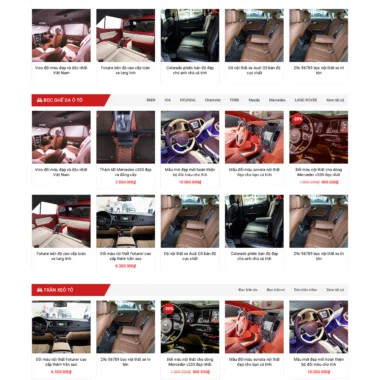 Mẫu thiết kế web đồ chơi xe ô tô