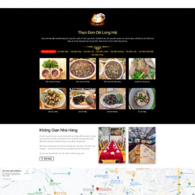 Mẫu thiết kế web nhà hàng Dê Long Hải
