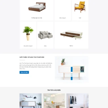 Mẫu thiết kế web nội thất cao cấp