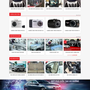 Mẫu thiết kế web salon xe ô tô