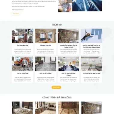 Mẫu thiết kế web kiến trúc xây dựng