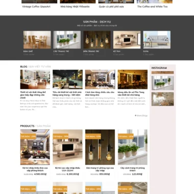 Mẫu thiết kế web trang trí nội thất
