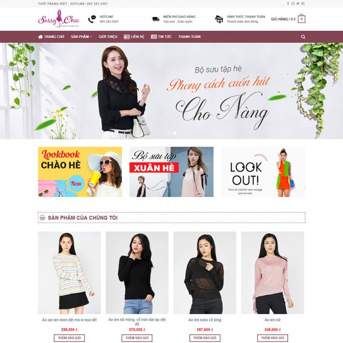 Thiết kế web bán hàng thời trang nữ