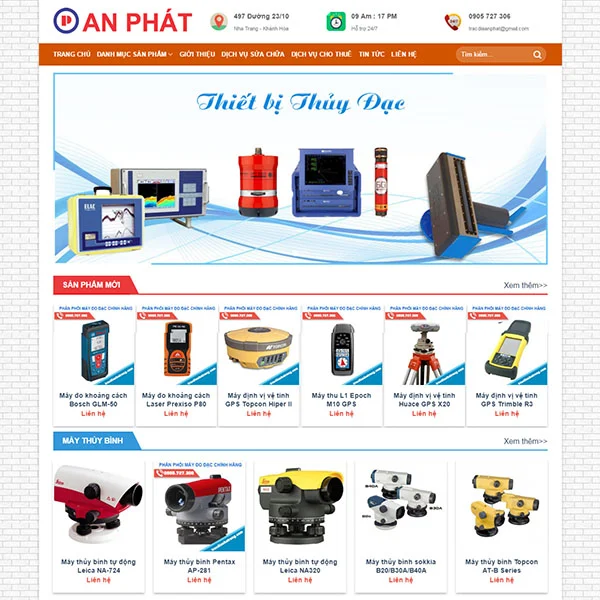 Mẫu thiết kế web trắc địa bản đồ