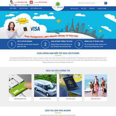 Thiết kế web dịch vụ visa