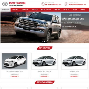 Thiết kế web bán xe hơi