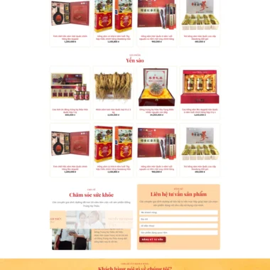 Mẫu thiết kế web bán yến sào