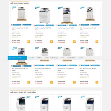 Thiết kế web cho thuê máy photocopy