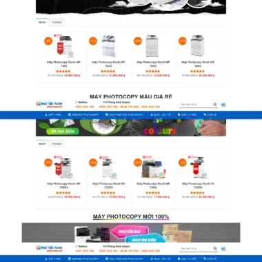 Mẫu thiết kế web Photocopy