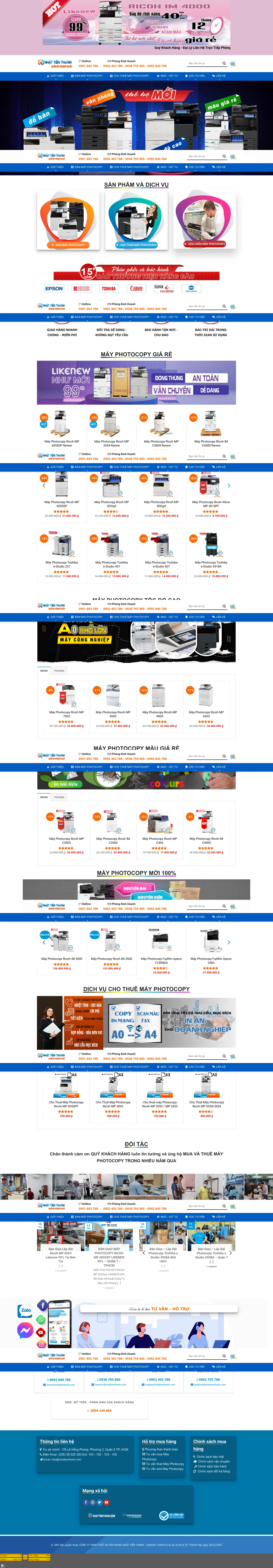 Mẫu thiết kế web Photocopy
