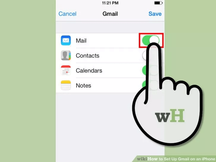 Chọn các chức năng Gmail 