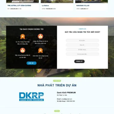 Mẫu thiết kế web dự án bất động sản DKRP
