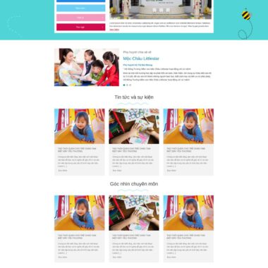 thiết kế web trường mầm non