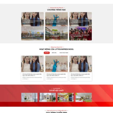 Mẫu thiết kế web trường mầm non hiện đại