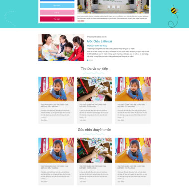 Mẫu thiết kế web trường mầm non