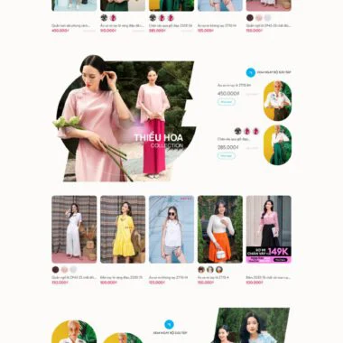 Mẫu thiết kế web shop thời trang