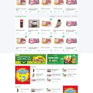Mẫu thiết kế web shop bách hóa