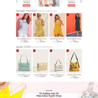 Mẫu thiết kế web shop thời trang