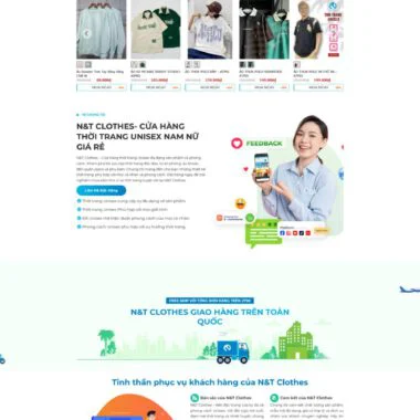 Mẫu thiết kế web shop thời trang nam nữ