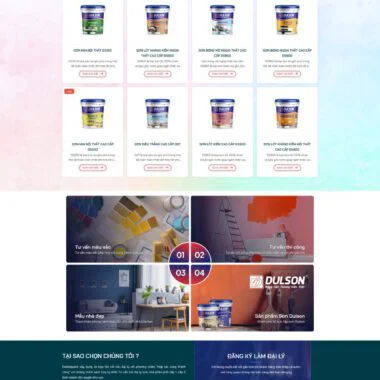 Mẫu thiết kế web shop sơn nước