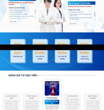 Theme wordpress trung tâm đào tạo nghề spa
