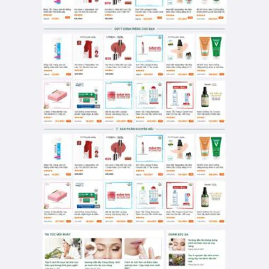 Theme wordpress bách hóa ,mỹ phẩm 3