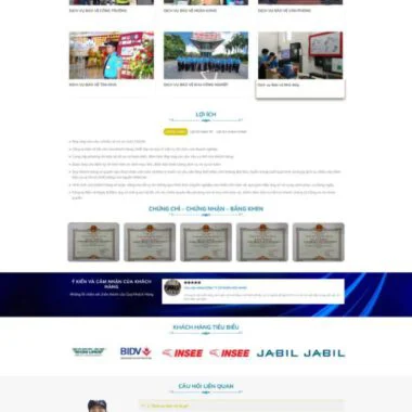 Theme wordpress dịch vụ bảo vệ 3