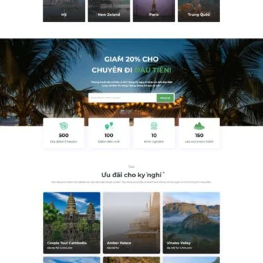 Theme WordPress Du Lịch 01