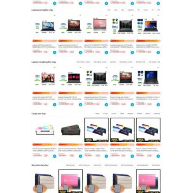Theme wordpress bán thiết bị máy tính laptop giống Gearvn
