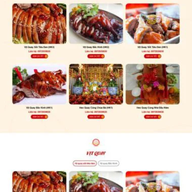 Theme wordpress bán heo quay ,quán ăn nhà hàng