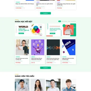 Theme wordpress khóa học 12