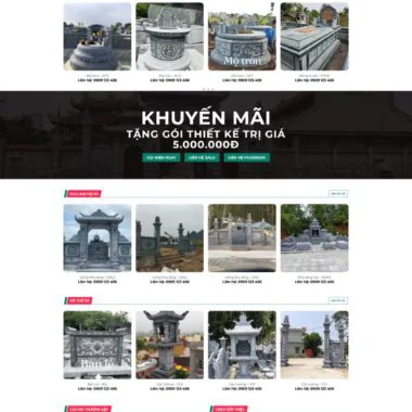 Theme wordpress giới thiệu cơ sơ làm lăng bia mộ