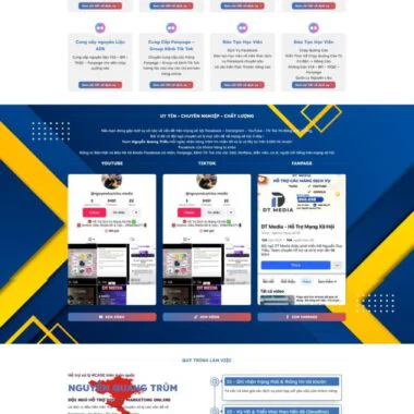 Theme wordpress dịch vụ mạng xã hội