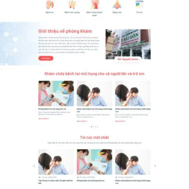 Theme wordpress phòng khám tai mũi họng
