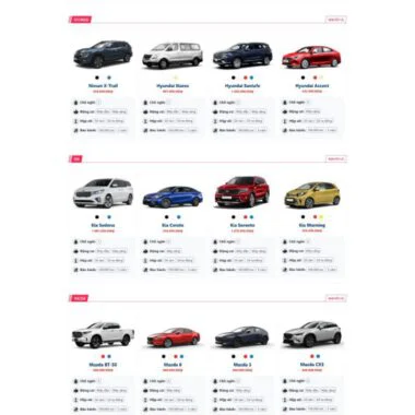 Theme wordpress showroom bán xe oto